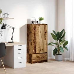 Ormar s ladicom staro drvo 55,5x34x119,5 cm konstruirano drvo