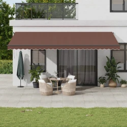 vidaXL Avtomatsko zložljiva tenda rjava 600x300 cm