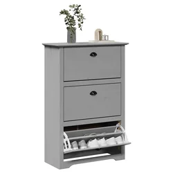 Stalak za cipele BODO sivi 80x35x118 cm