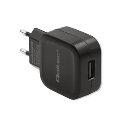 Qoltec stenski polnilnik 12W | 5V | 2,4A | USB
