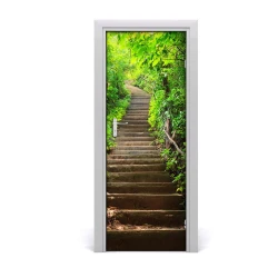 tulup.si Samolepilni tapete na vratih Stopnice do gozda 85x205 cm
