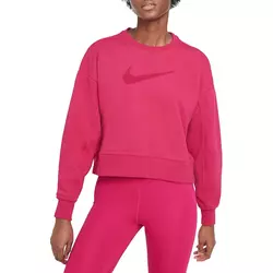 Nike DRI-FIT GET FIT WO SWOOSH TRAINING CREW, maja, roza CU5506