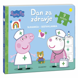 Pujsa Pepa slikanica-sestavljanka Dan za zdravje