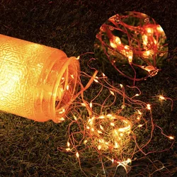 Dekorativne solarne lampice 10m Narandžaste