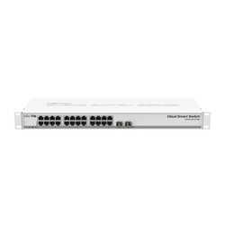 Mikrotik CSS326-24G-2S+RM mrežni prekidač Upravljano Gigabit Ethernet (10/100/1000) Podrška za napajanje putem Etherneta (PoE) 1U Bijelo