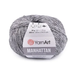 Manhattan Pletena preja 50 g - (903) srebrno siva