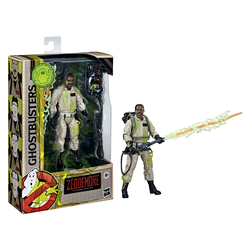 HASBRO Ghostbusters Plasma Series Glow-in-the-Dark Winston Zeddemore Toy, 15-cm merilo, zbirateljska klasična figura iz leta 1984, starost 4 let in več, večbarvna, F4851, (20837995)