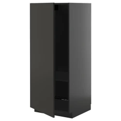 METOD Visoki element s policama, Crnosiva/Nickebo boja antracita, mat, 60x60x140 cm