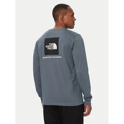 The North Face Majica z dolgimi rokavi Evolution Box Nse NF0A8B68 Siva Regular Fit