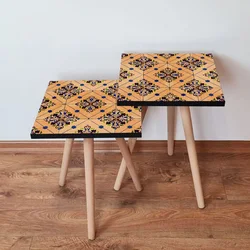 Hanah Home Set klub stočića 2Shp43, 2 komada, Narandžasti