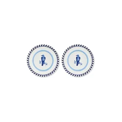 POLSPOTTEN  Komplet plitvih krožnikov  bird patterned 27 cm 2-pack
