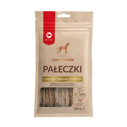 NEW MACED Rabbit Jabolko in rdeča pesa - Priboljšek za pse - 100 g