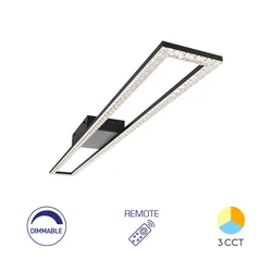Braytron LED plafonjera BRY-CRYSTAL-C-40W-3U1-DALJINSI-CRNA
