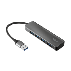 USB HUB TRUST Halyx, 4-portni USB 3.2, črn