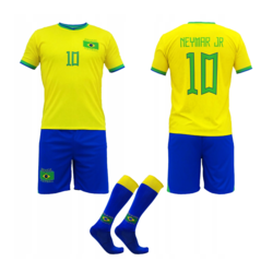 ShopJK OTROŠKI NOGOMETNI DRES S ŠTUCNI NEYMAR JR BRAZIL - KOMPLET Rozmery: 146