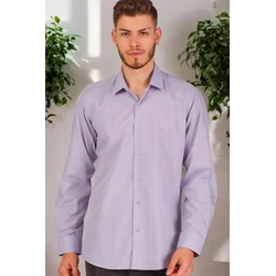 G726 DEWBERRY MENS SHIRT-PLAIN LILAC