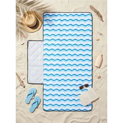 Sinsay - Sklopiva plažna prostirka sa prugama - bledoplavo