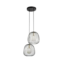 Luster na sajli BELL 2xG9/12W/230V crna/zlatna
