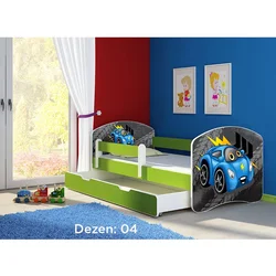 Deciji krevet ACMA II 140x70 F + dusek 6 cm GREEN4
