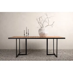 Venture Design Jedilna miza 75x200x100 cm črna