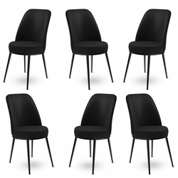HANAH HOME Set 6 stolica Dexa Black