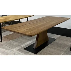 Casa Padrino luxury dining table brown/black 240 x 100 x H. 77 cm - Rectangular rustic solid wood kitchen table - Rustic furniture - Dining room furniture - Luxury furniture - Luxury furnishings
