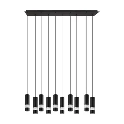 EGLO Viseća lampa BERNABETA 10xGU10 crna 1170 mm 39707