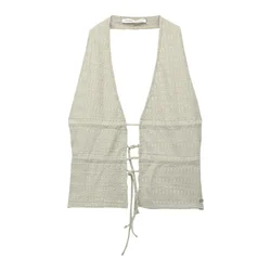 Pull&Bear Top pastelno zelena