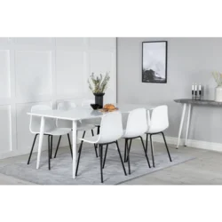 Venture Design Jedilna miza 180x90x75 cm bela