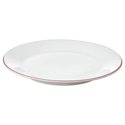 VINTERFINT Desertni tanjir, bela/crvena, 20 cm