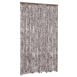 Vidaxl Zavesa proti mrčesu rjava in bela 118x220 cm šenilja