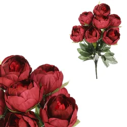 eoshop Peonije v pugetu, 9 glav, bordo barve. KN6139 BOR