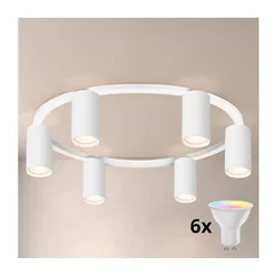 Brilagi - LED RGBW prigušiva stropna lampa SELE 6xGU10/6,5W/230V bela