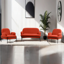Atelier del Sofa Set garniture za dnevnu sobu, 3 komada Aster, Crvena