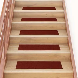 Prostirke za stepenice samoljepljive 30 kom 76x20 cm bordo crvene pravokutne