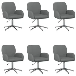 Okretne radne stolice 6 kom. 54 x 58 x 90 cm Tamnosiva Tkanina