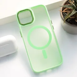 Maska Mag Case Candy Shield za iPhone 15 svetlo zelena