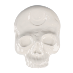 Krožnik za odlaganje žlice KILLSTAR - Skull - Bela - KSRA009360