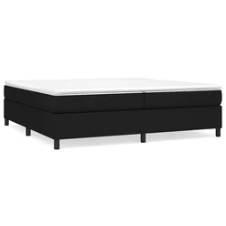 Vidaxl Posteljni okvir z vzmetmi črn 200x200 cm blago