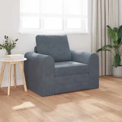 Krevet na razvlačenje Tamno siva 98 x 71 x 83 cm Baršun