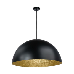 Luster na sajli SFERA 1xE27/60W/230V, prečnika 50 cm, crna/zlatna