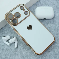 Maska Heart Frame za iPhone 17 Pro/ 18 Pro bela