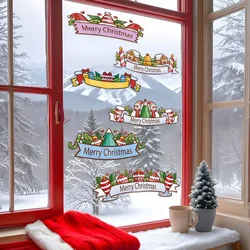 WallXpert novogodišnja nalepnica za prozor i zid 309093, trake sa natpisom Merry Christmas, 30 x 50 cm