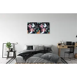 tulup.si Slika na platnu Ptice s cvetjem 100x50 cm