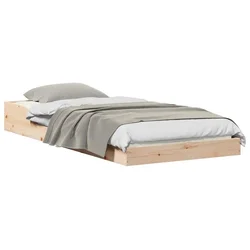Vidaxl Konstrukcija postelje Rjava 90 x 210 cm Masivno borovo les