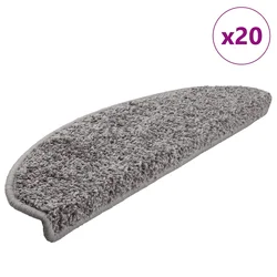 Prostirke za stepenice 20 kom 65x21x4 cm sive poluokrugle velike