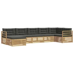 Set vanjskih sofa 7 kom. Bijela i antracit