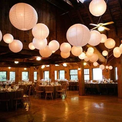 PartyDeco Svetilka - Bela 45 cm