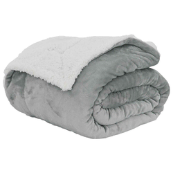 Vidaxl Odeja Siva 240 x 270 cm Flis