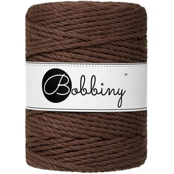Bobbiny 3PLY Macramé Rope 5 mm 100 m Chocolate Brown Vrvica